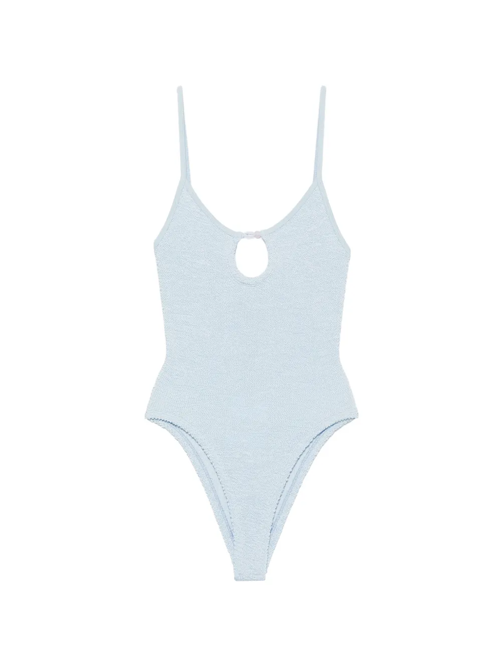 Hunza G Mia crinkle-effect cut-out swimsuit - Blue