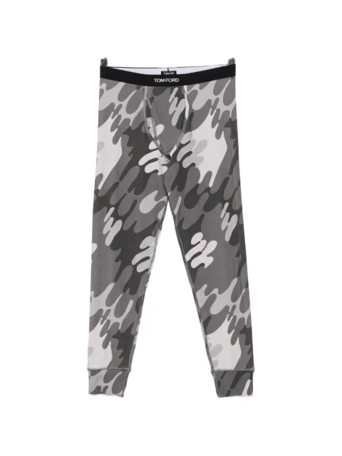 TOM FORD camouflage-print logo-waistband long johns