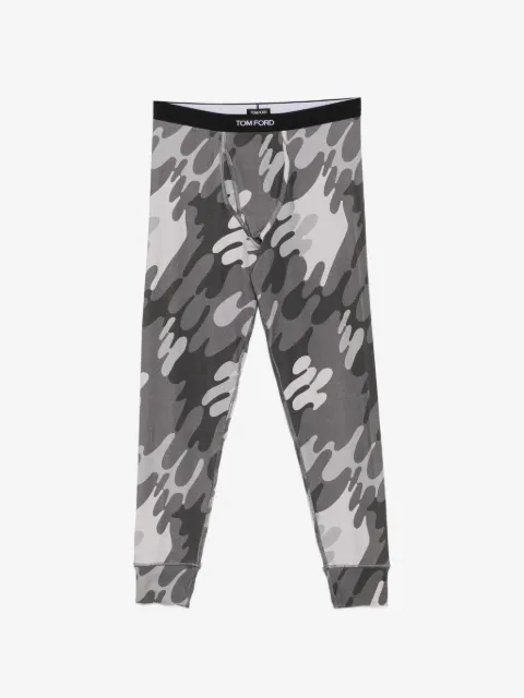 TOM FORD pantalones con logos en la pretina y estampado militar