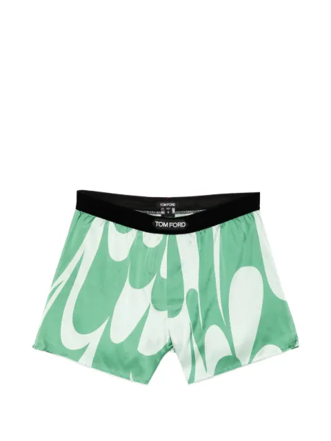 TOM FORD abstract-print logo-patch boxer shorts