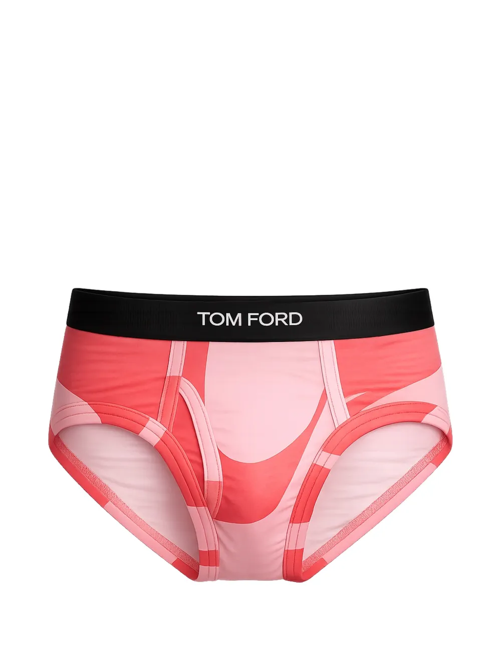TOM FORD abstract-print logo-waistband briefs - Rosa