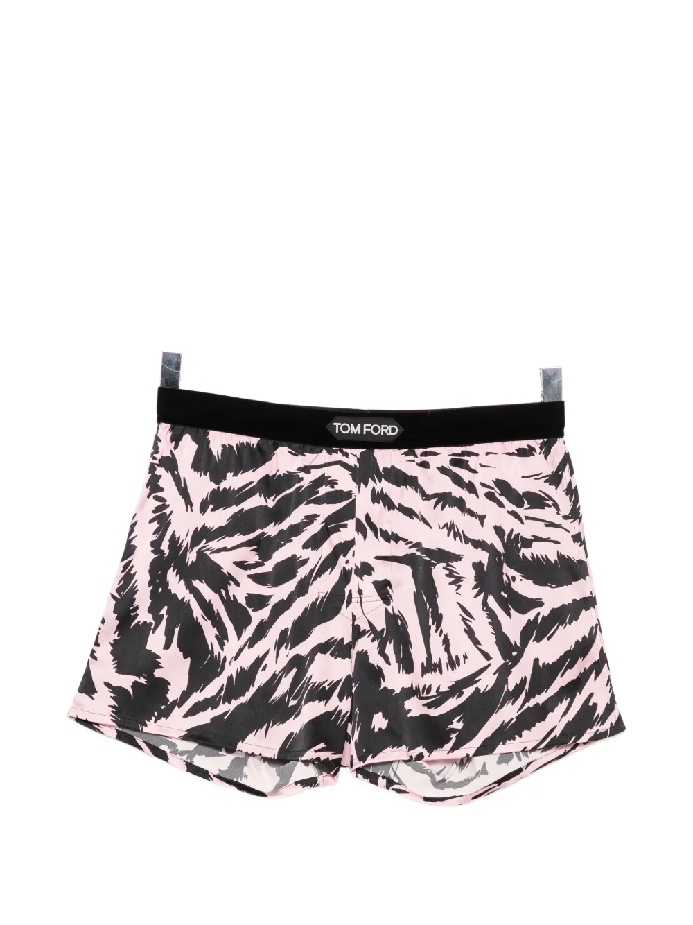 TOM FORD tiger-print logo-patch boxers - Rosa