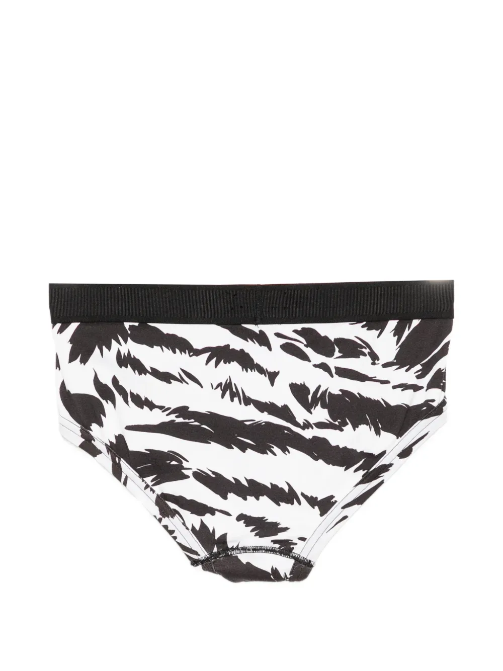 TOM FORD Slip met logoband en zebraprint Zwart