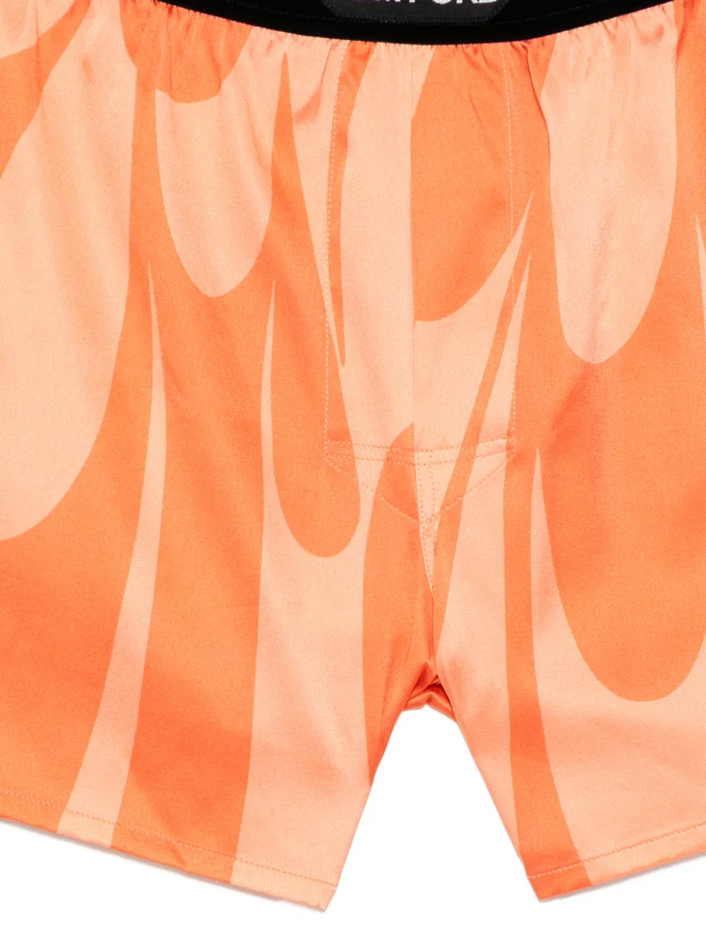 TOM FORD abstracte print boxershorts van zijdeblend Oranje
