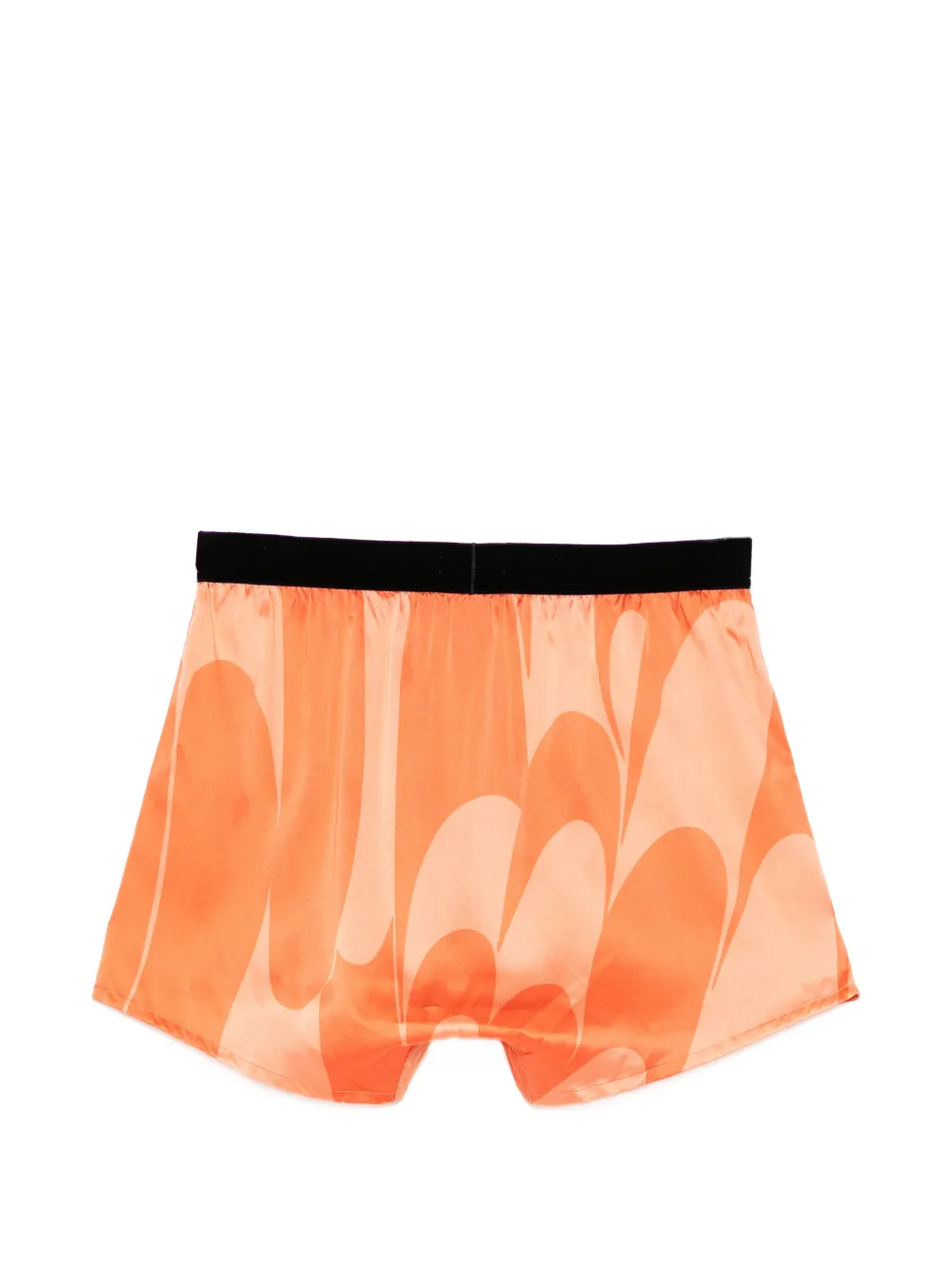 TOM FORD abstracte print boxershorts van zijdeblend Oranje