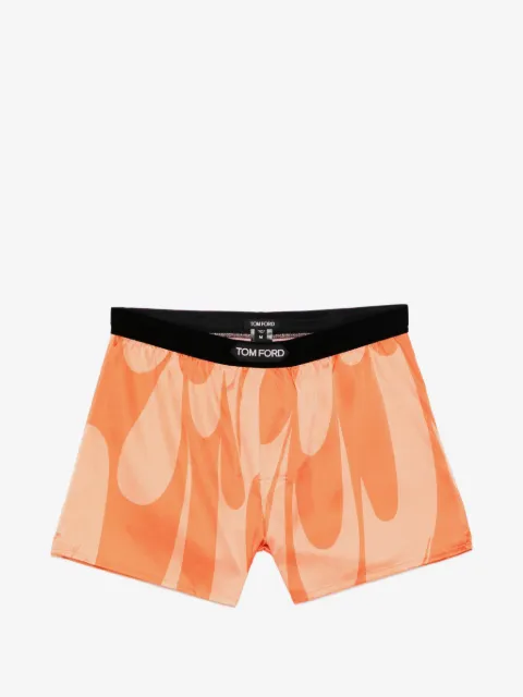 TOM FORD boxer en soie mélangée à imprimé abstrait
