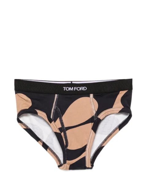 TOM FORD abstract-print logo-waistband briefs