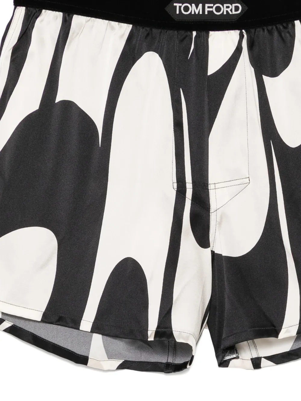 TOM FORD abstracte print boxershorts met logopatch Wit