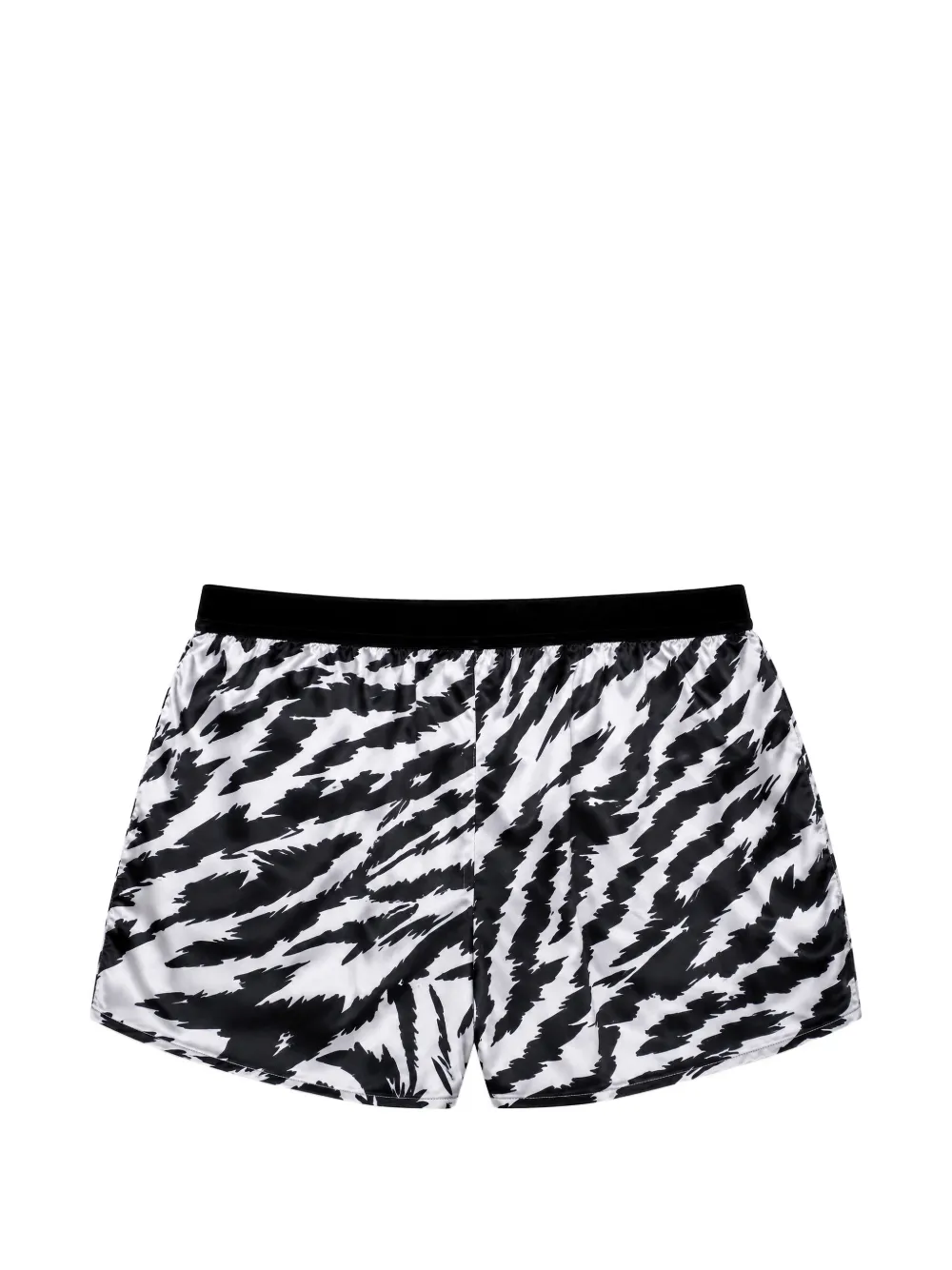 TOM FORD Boxershorts van zijdeblend met zebra-print Wit