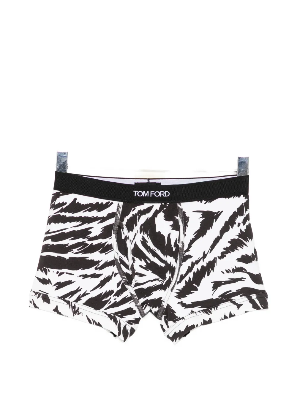 TOM FORD zebra-print logo-waistband boxers briefs - Weiß