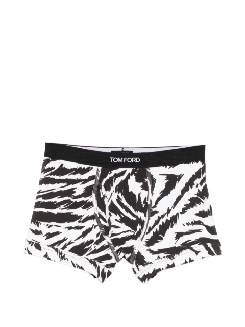 TOM FORD zebra-print logo-waistband boxers briefs