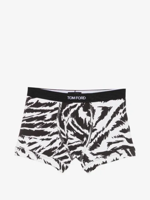 TOM FORD zebra-print logo-waistband boxers briefs