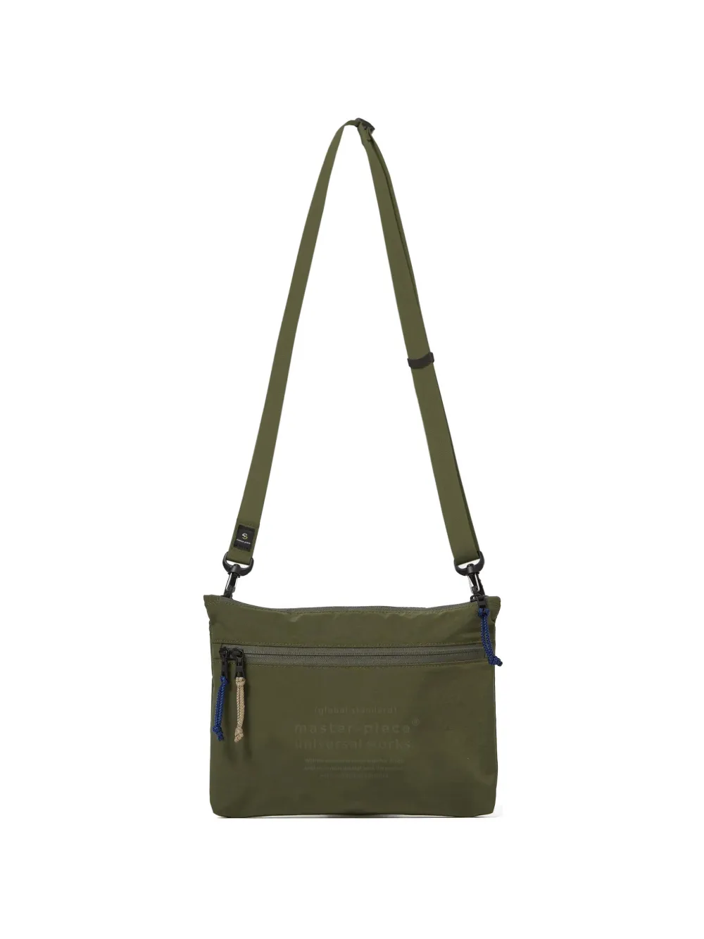 Universal Works x Master-piece logo-print zip-fastening shoulder bag - Verde