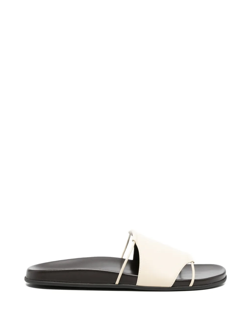 The Row leather slip-on sandals - Neutrals