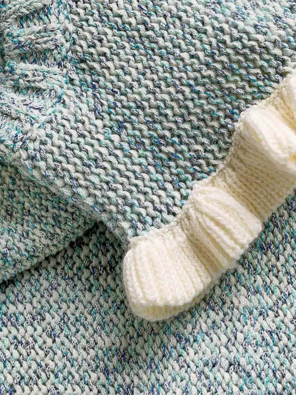 ZIMMERMANN Kids Gebreide top met ruches Blauw