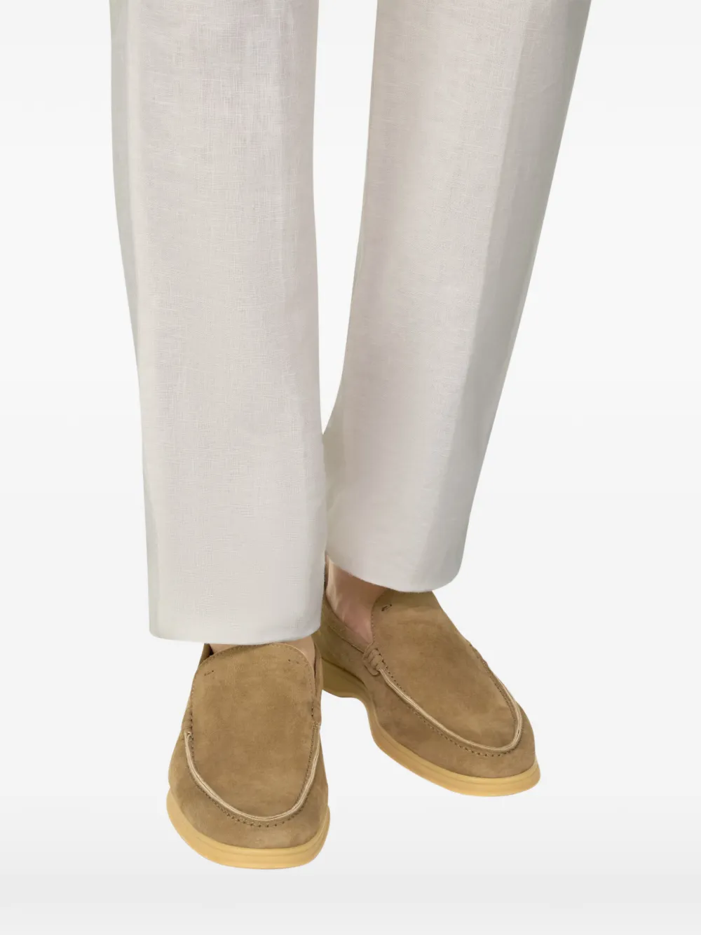 Boggi Milano Aria suede loafers Beige