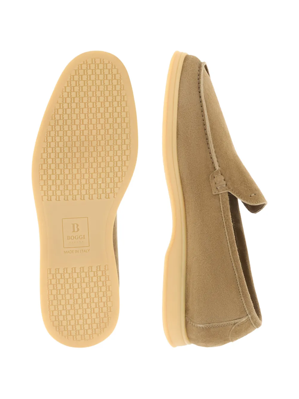 Boggi Milano Aria suede loafers Beige