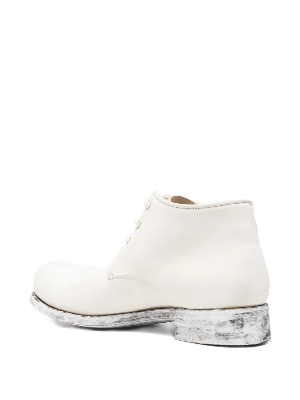 Ma+ lace-up leather boots Wit
