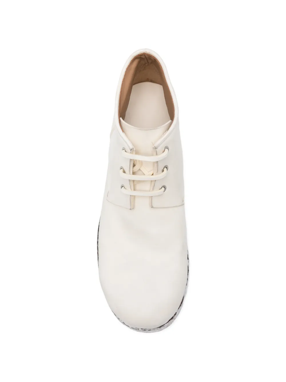 Ma+ lace-up leather boots Wit