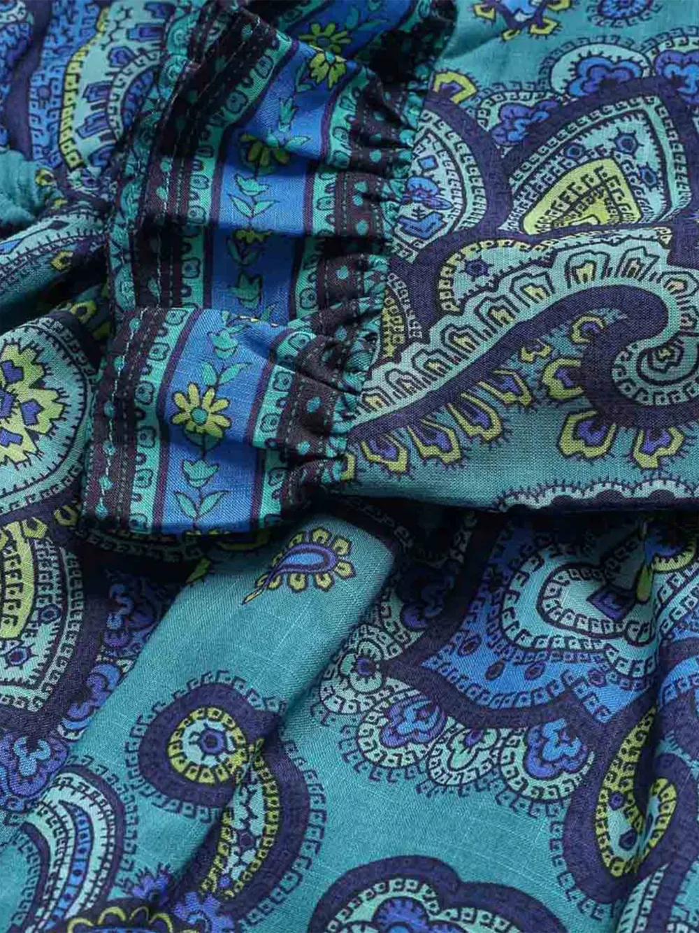 ZIMMERMANN Kids Patience playsuit met paisley-print en ruches Blauw