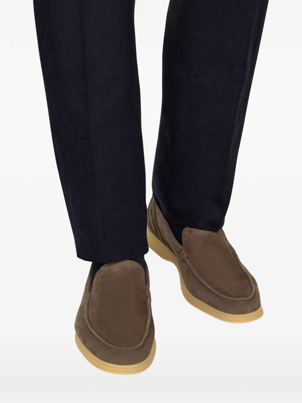 Boggi Milano Aria suede loafers Bruin