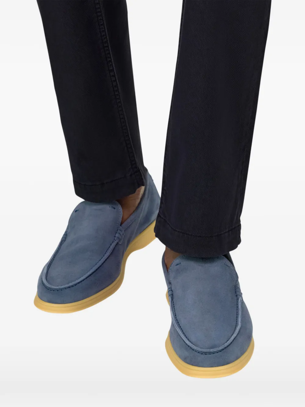 Boggi Milano Aria suede loafers Blauw