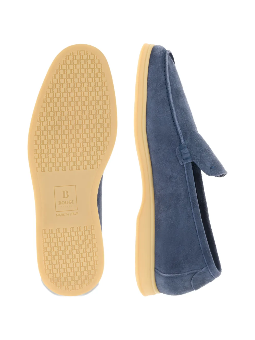 Boggi Milano Aria suede loafers Blauw