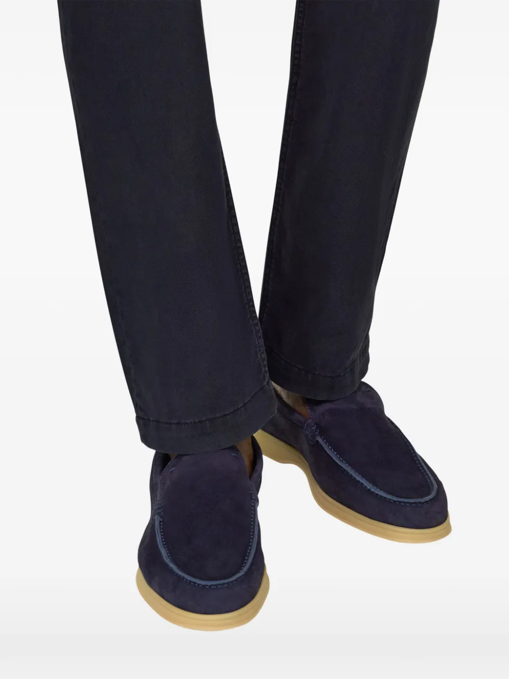 Boggi Milano Aria suede loafers Blauw