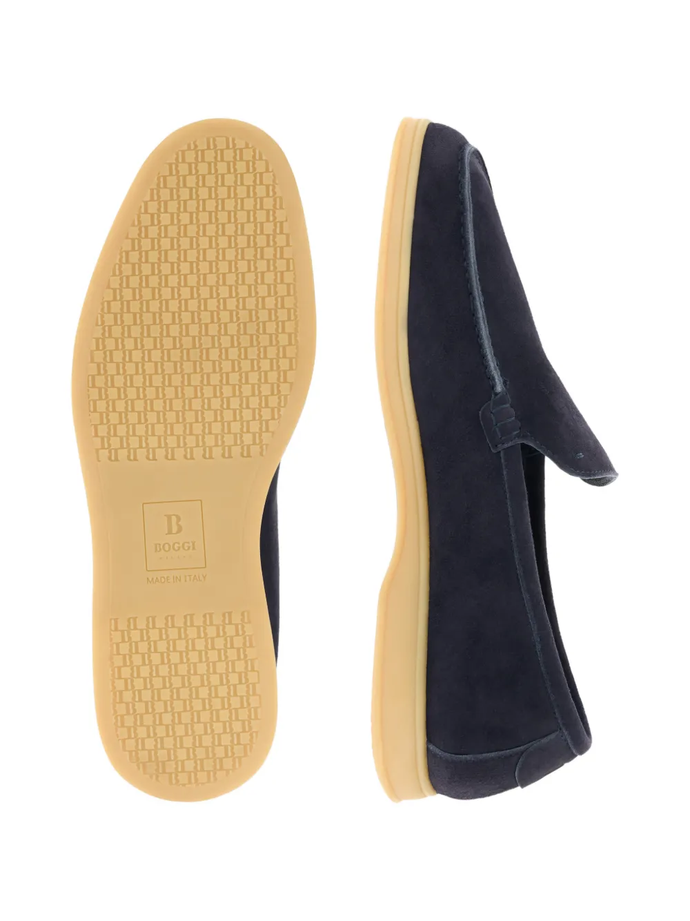 Boggi Milano Aria suede loafers Blauw