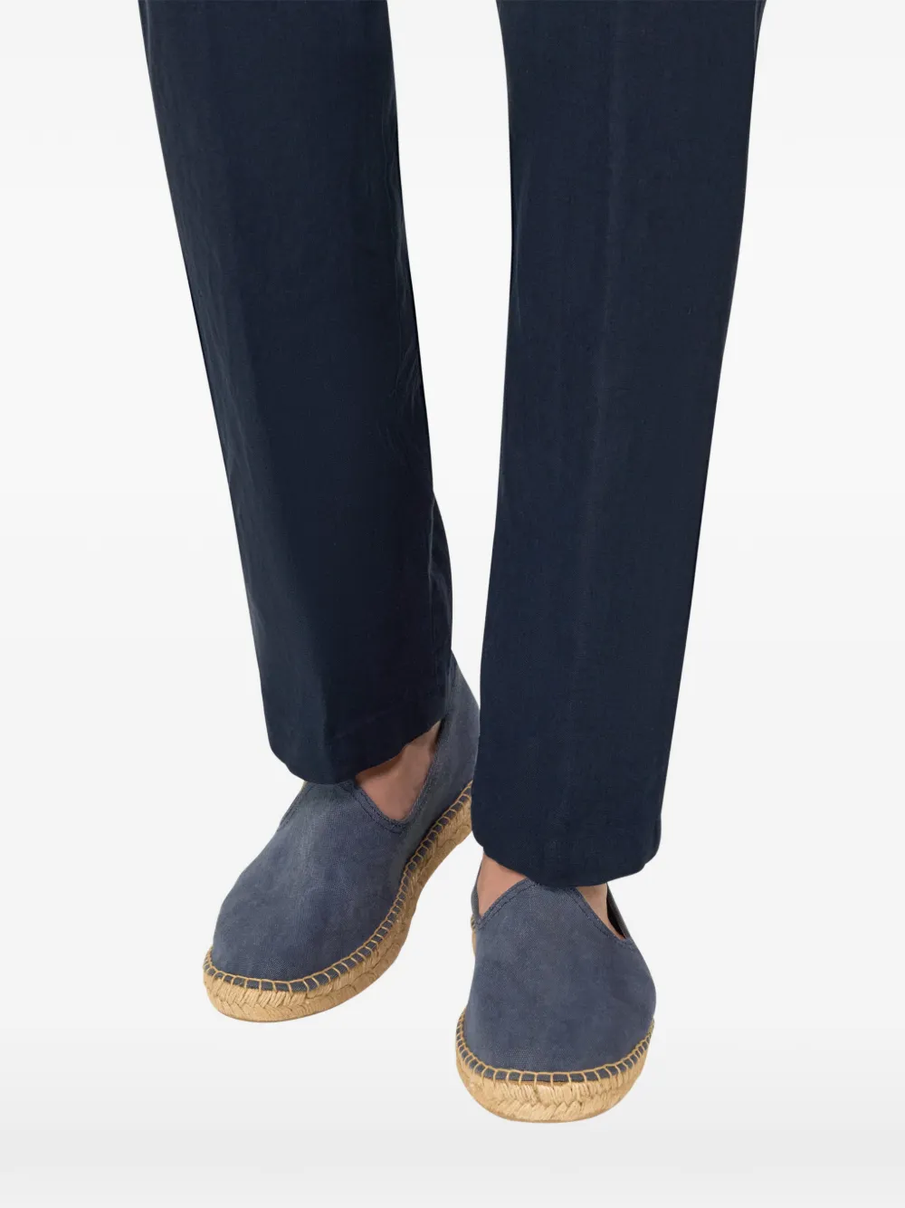 Boggi Milano Canvas espadrilles met gewassen effect Blauw
