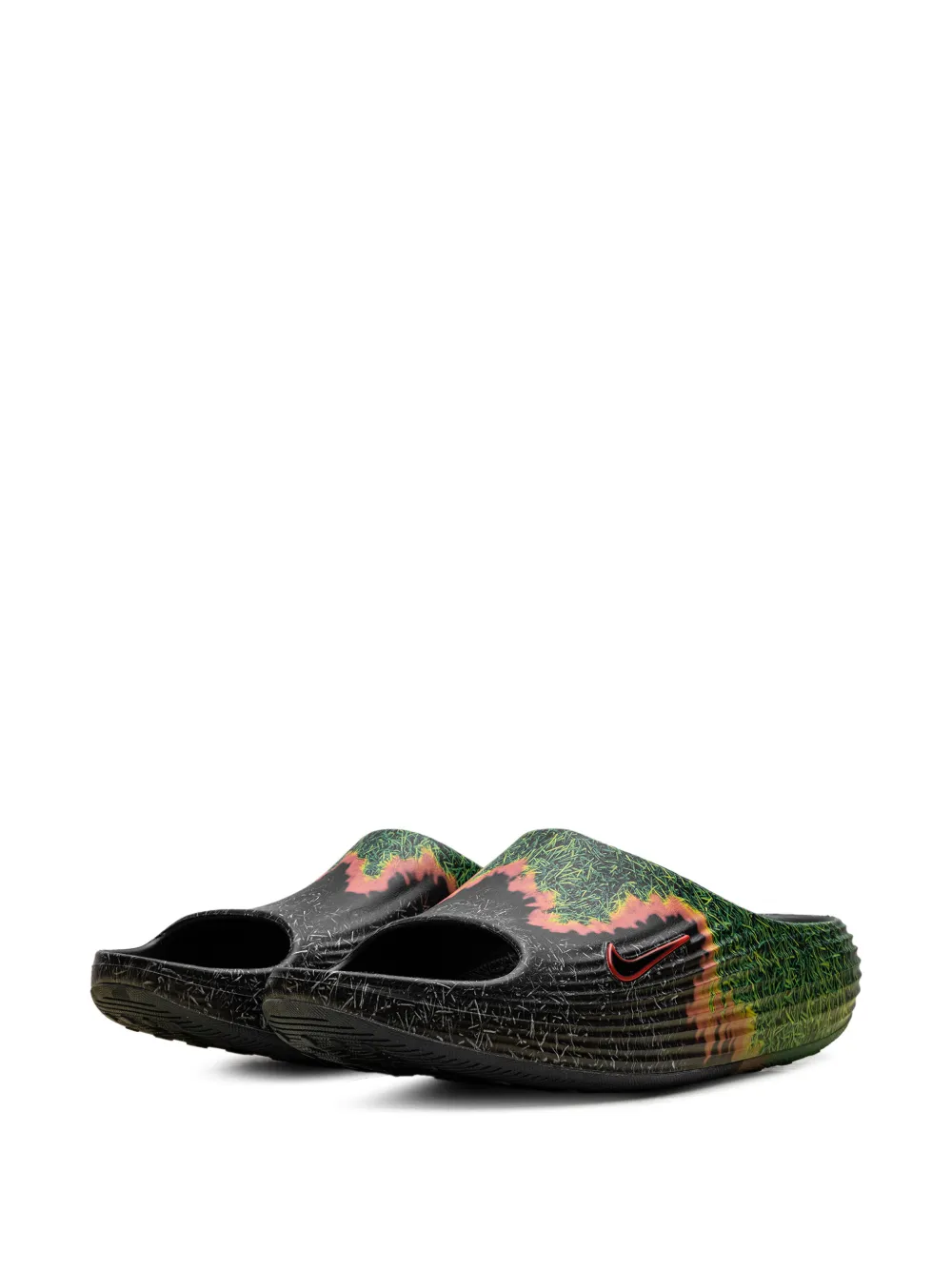 Nike ReactX Rejuven8 grass-print slides Grijs