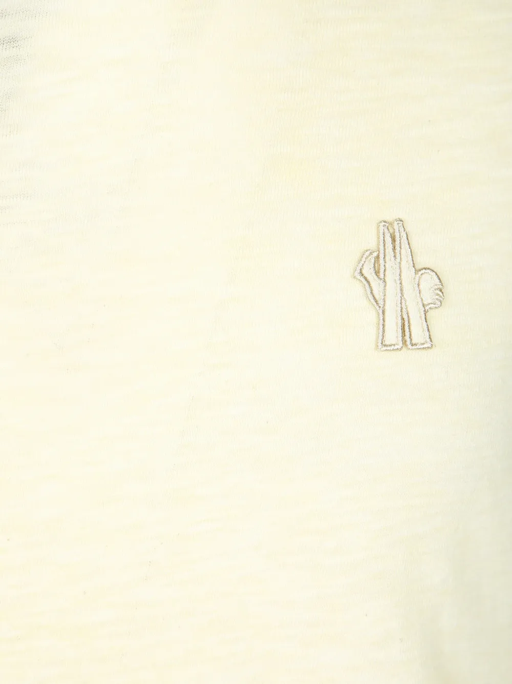Moncler Grenoble T-shirt met geborduurd logo en slub-textuur Wit