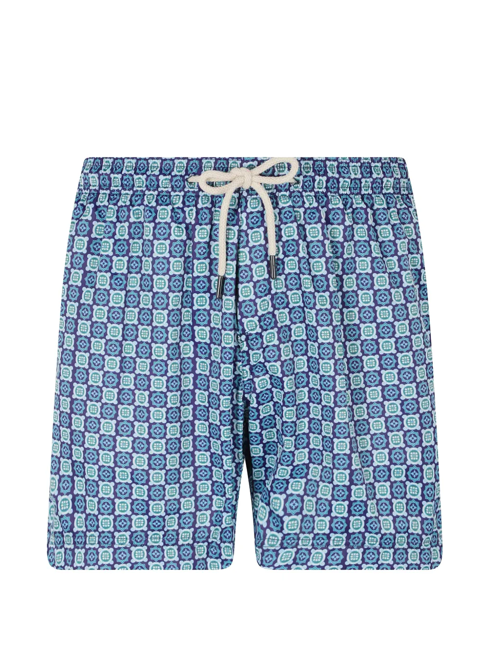 PENINSULA SWIMWEAR Gaiola Island geometric-print drawstring-fastening swim shorts - Blu