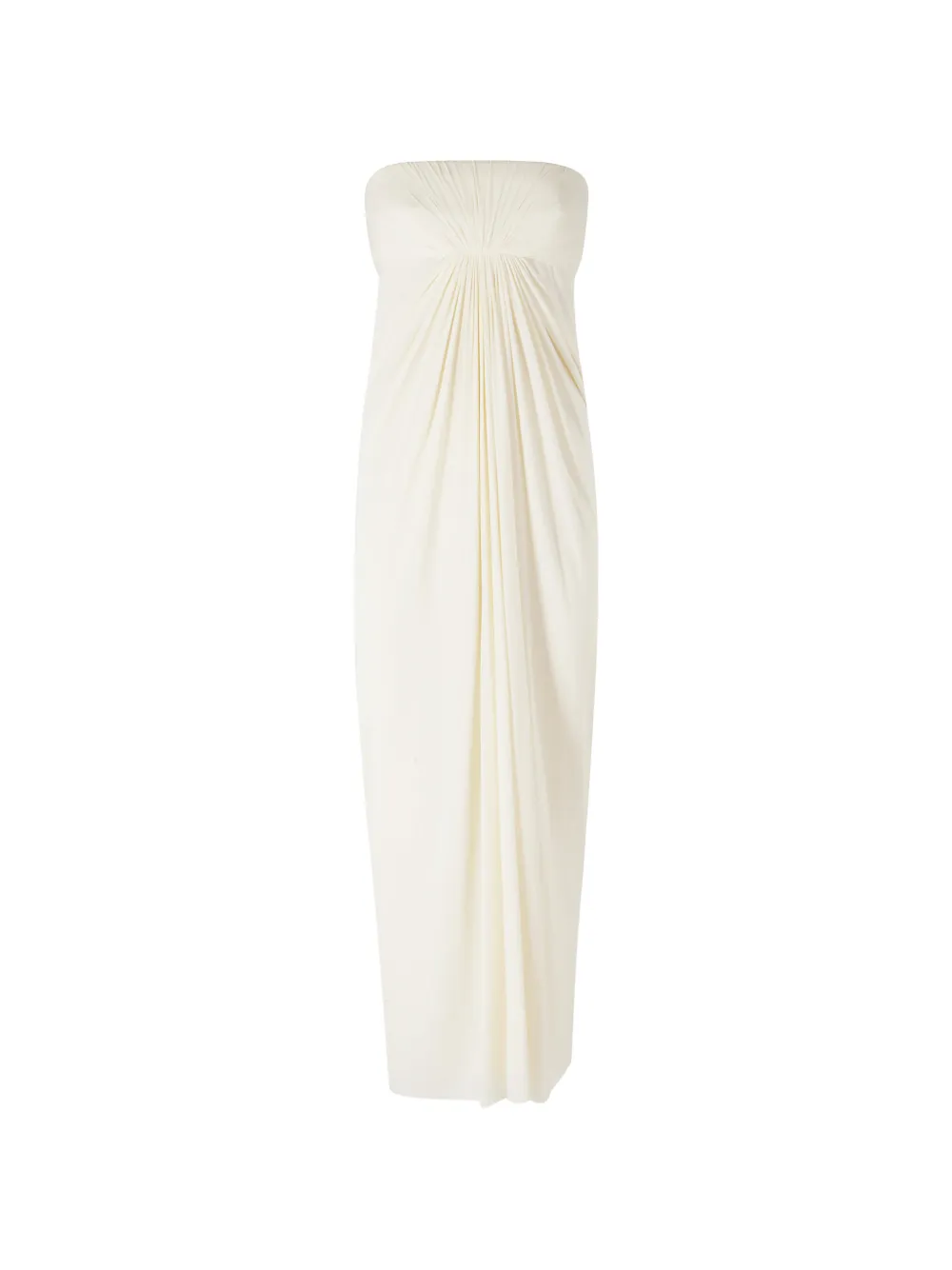 Alberta Ferretti draped strapless dress - Bianco