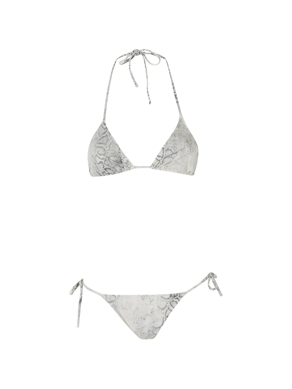 Federica Tosi snake-print triangle bikini - Toni neutri