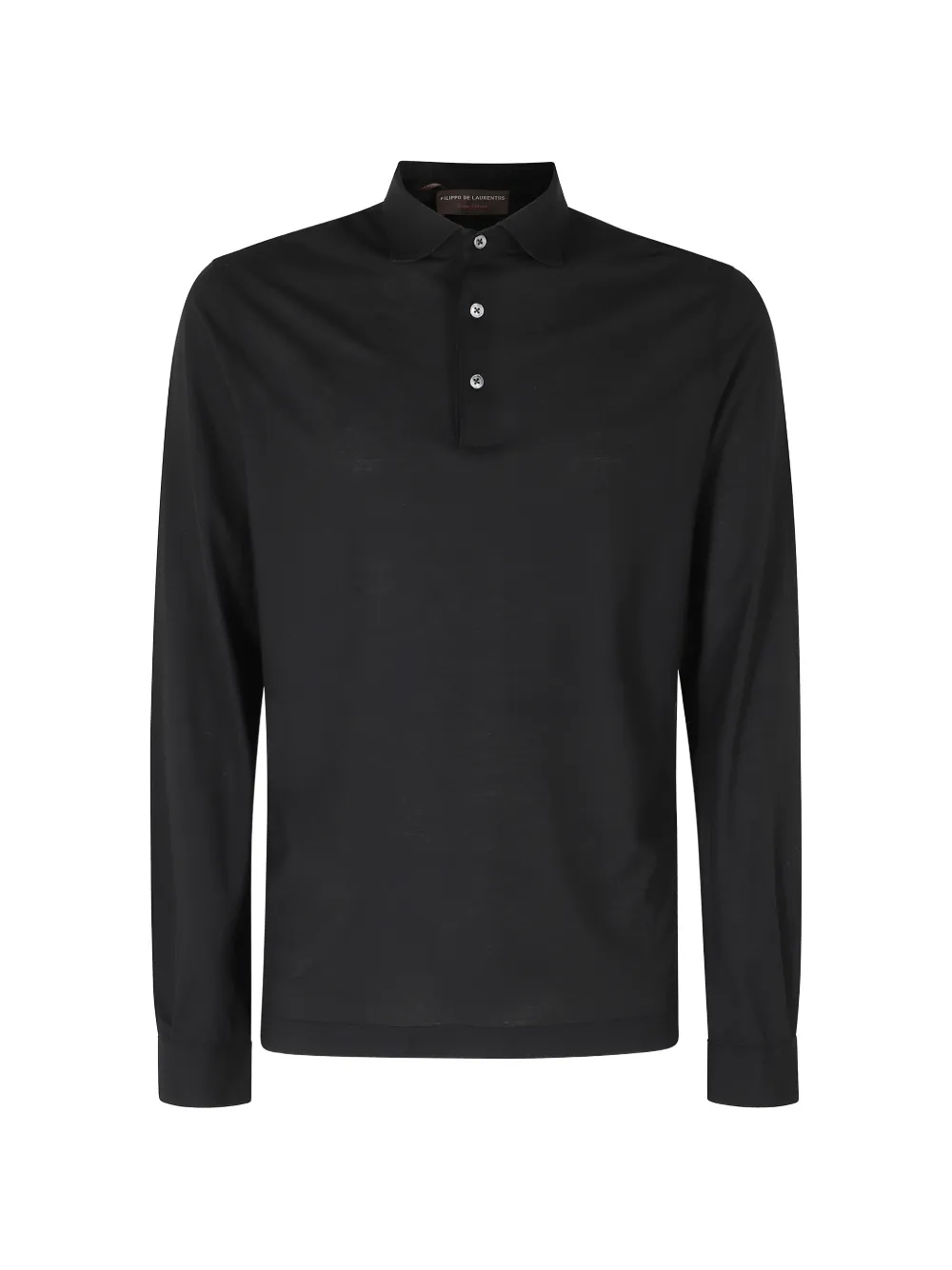 Filippo De Laurentiis long-sleeve polo shirt - Nero