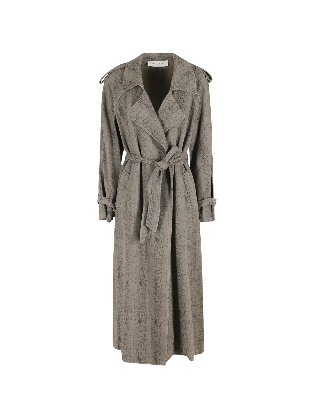 Federica Tosi python-print double-breasted trench coat - Toni neutri