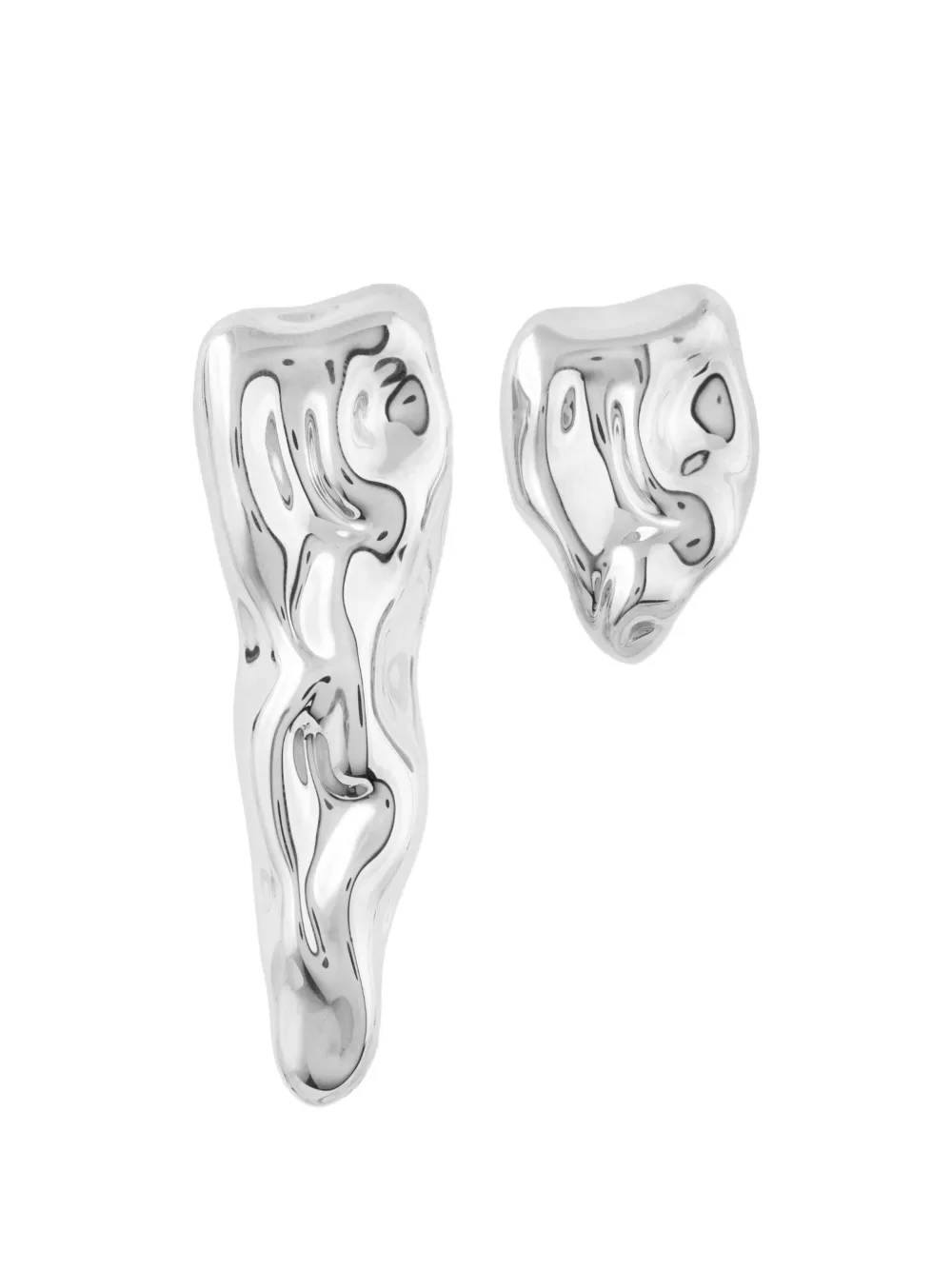 Federica Tosi Tooth asymmetric earrings - Argento