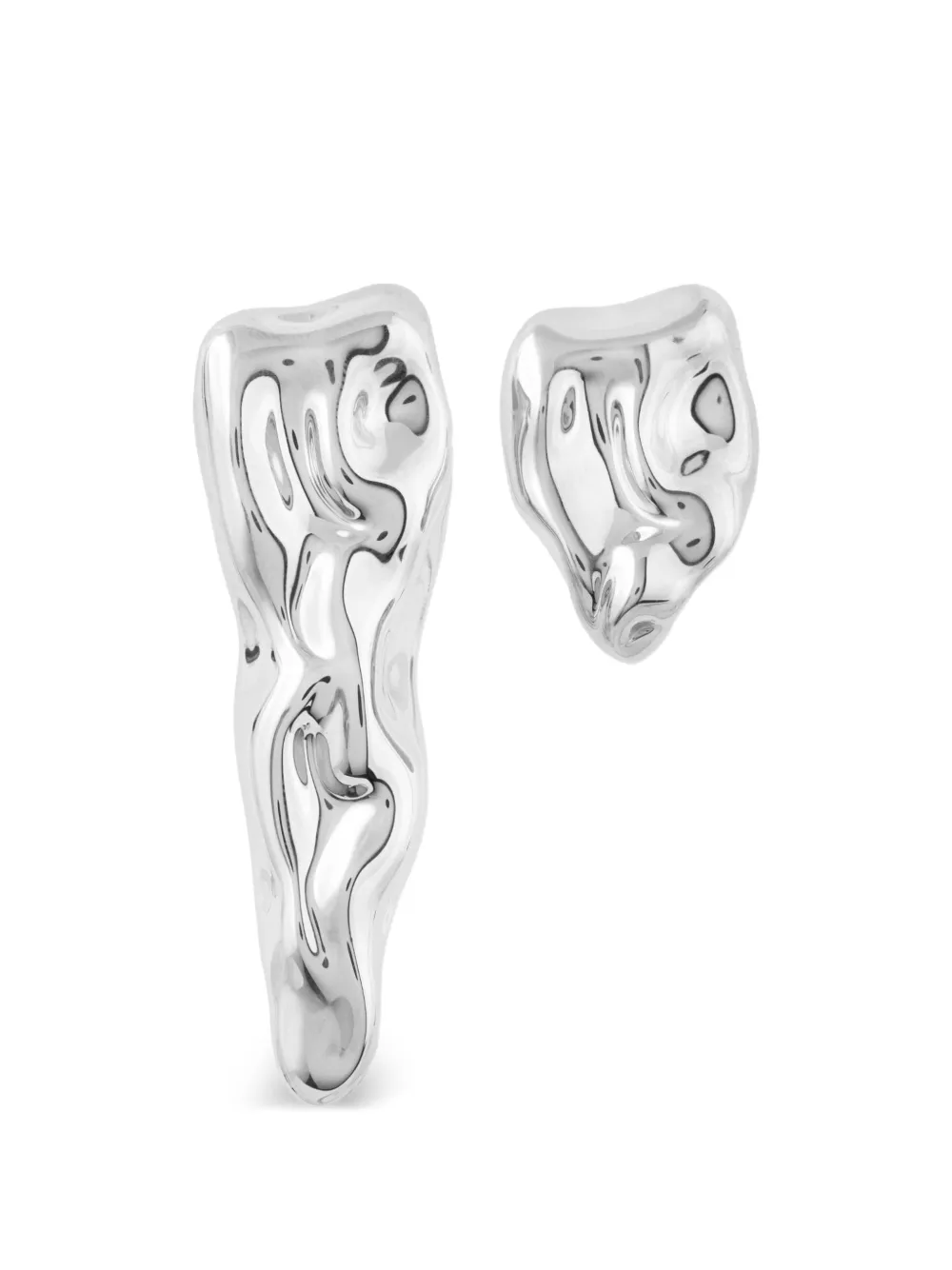 Federica Tosi Tooth asymmetric earrings - Argento