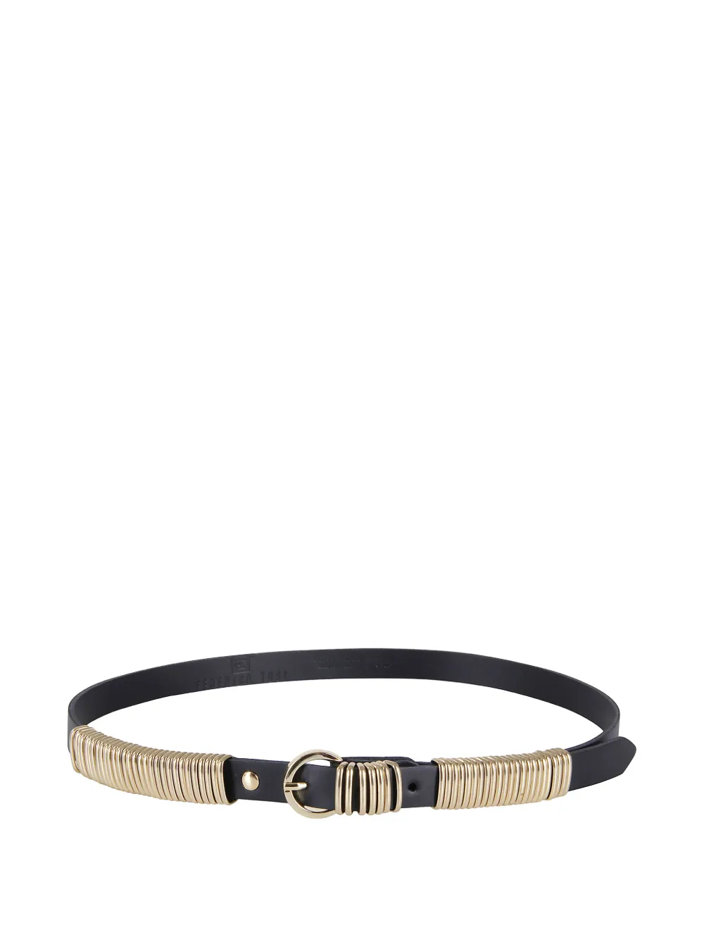 Federica Tosi gold-tone coil-detail belt - Nero