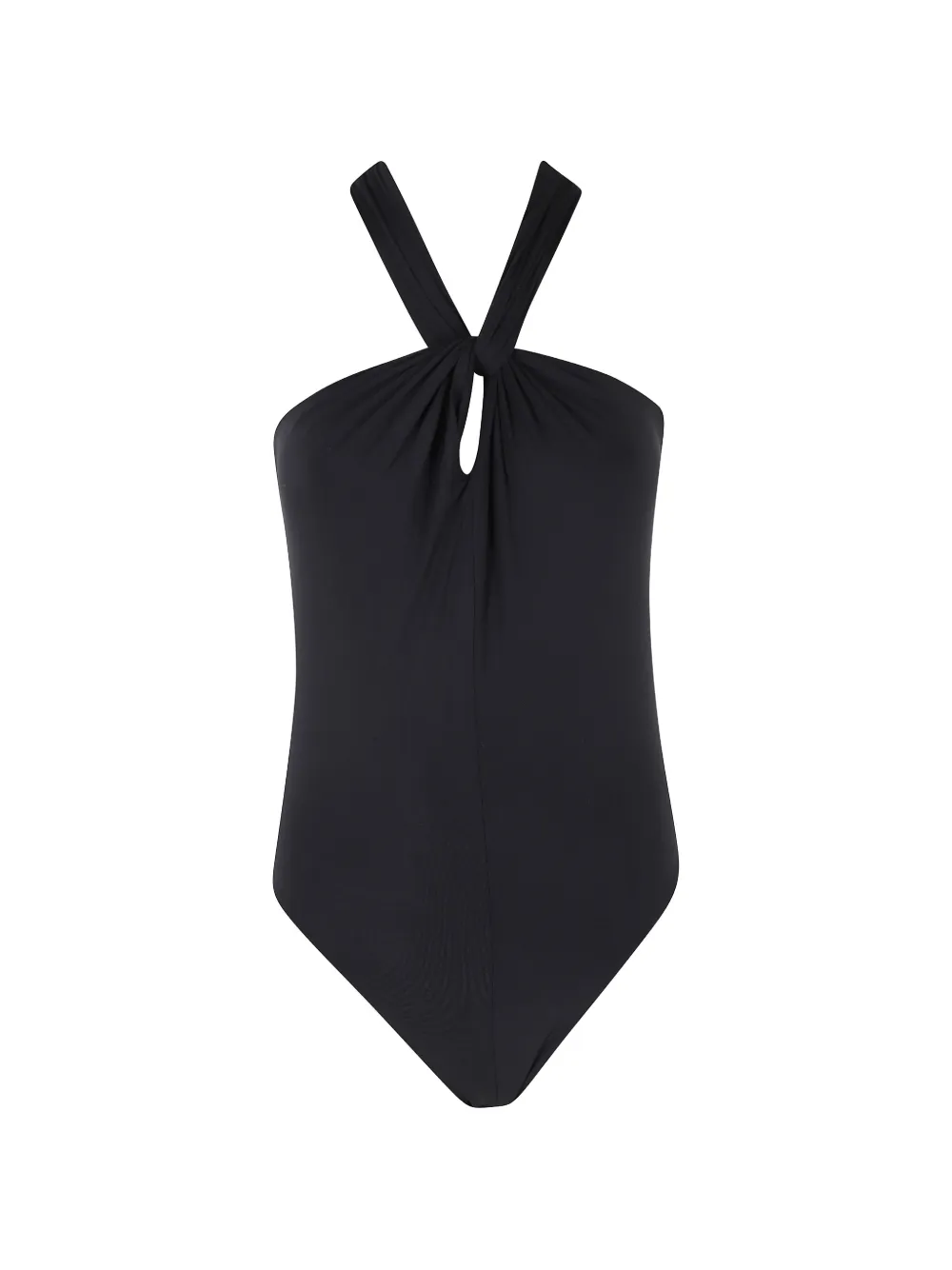 Federica Tosi twist-detail halterneck swimsuit - Nero