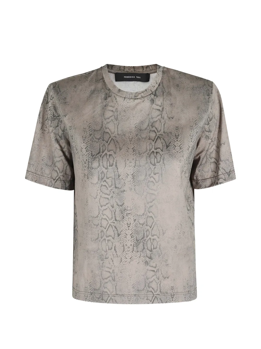 Federica Tosi T-Shirt Pitonato - Toni neutri
