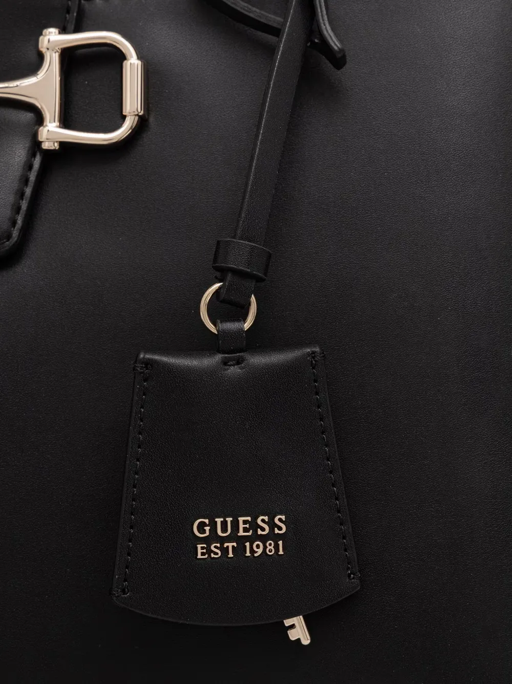 GUESS USA Shopper met horsebit detail Zwart