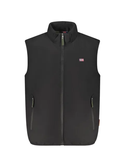 NORWAY 1963 logo-patch zip-up gilet