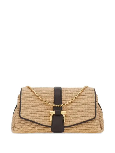 Ferragamo Bolsa tote de ráfia trançada