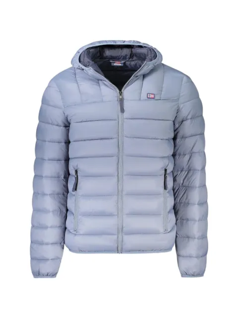 Norwegian Rain quilted-design hooded jacket