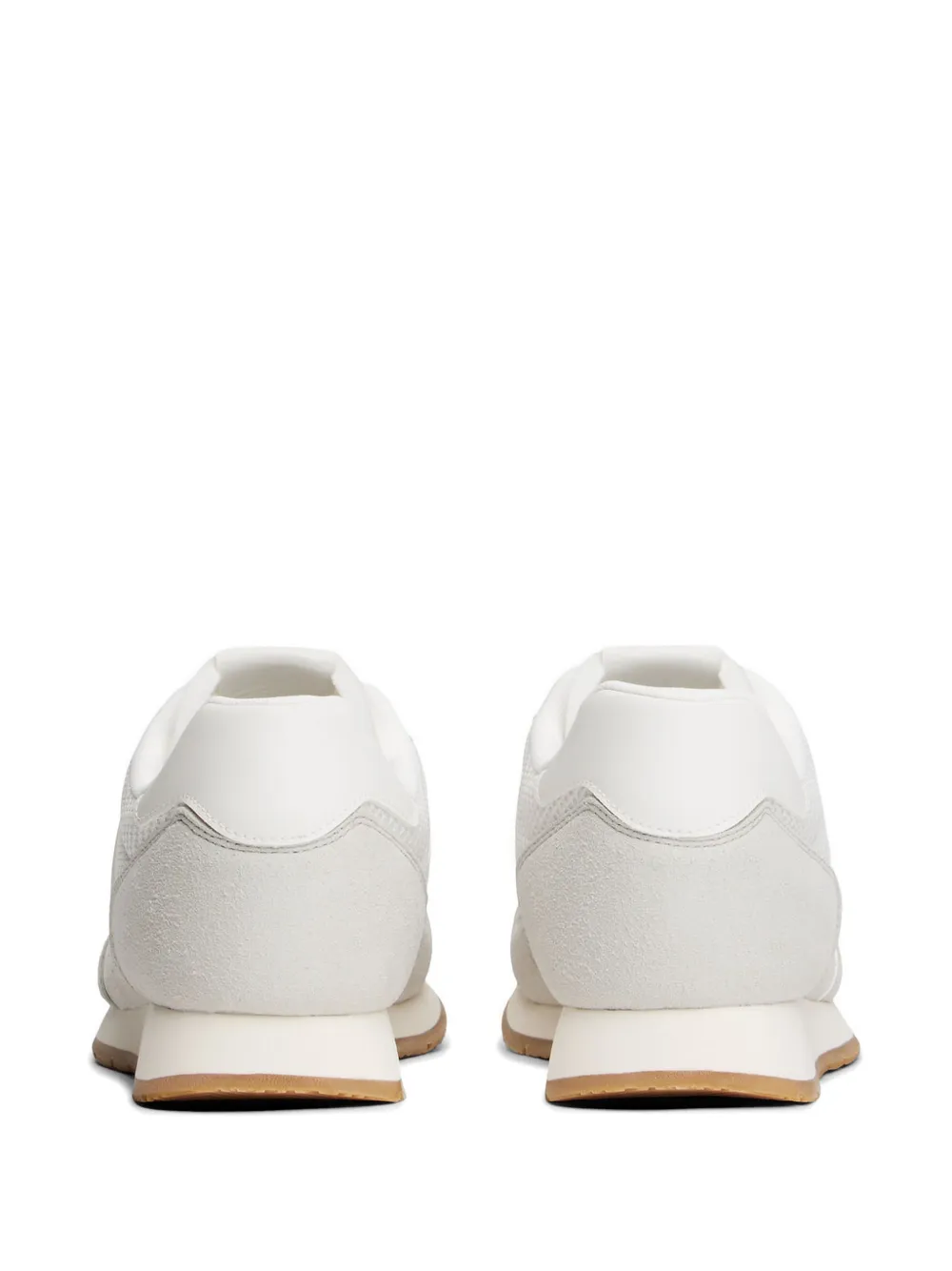 Tommy Hilfiger suede-panelled mesh-detail sneakers Wit