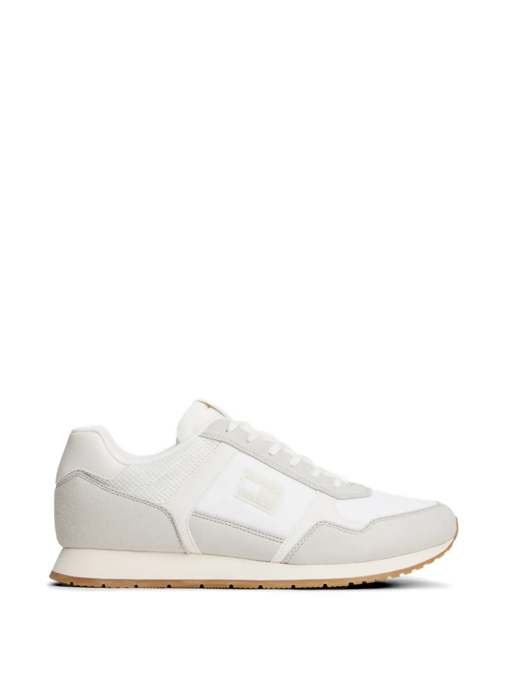 Tommy Hilfiger suede-panelled mesh-detail sneakers - Weiß