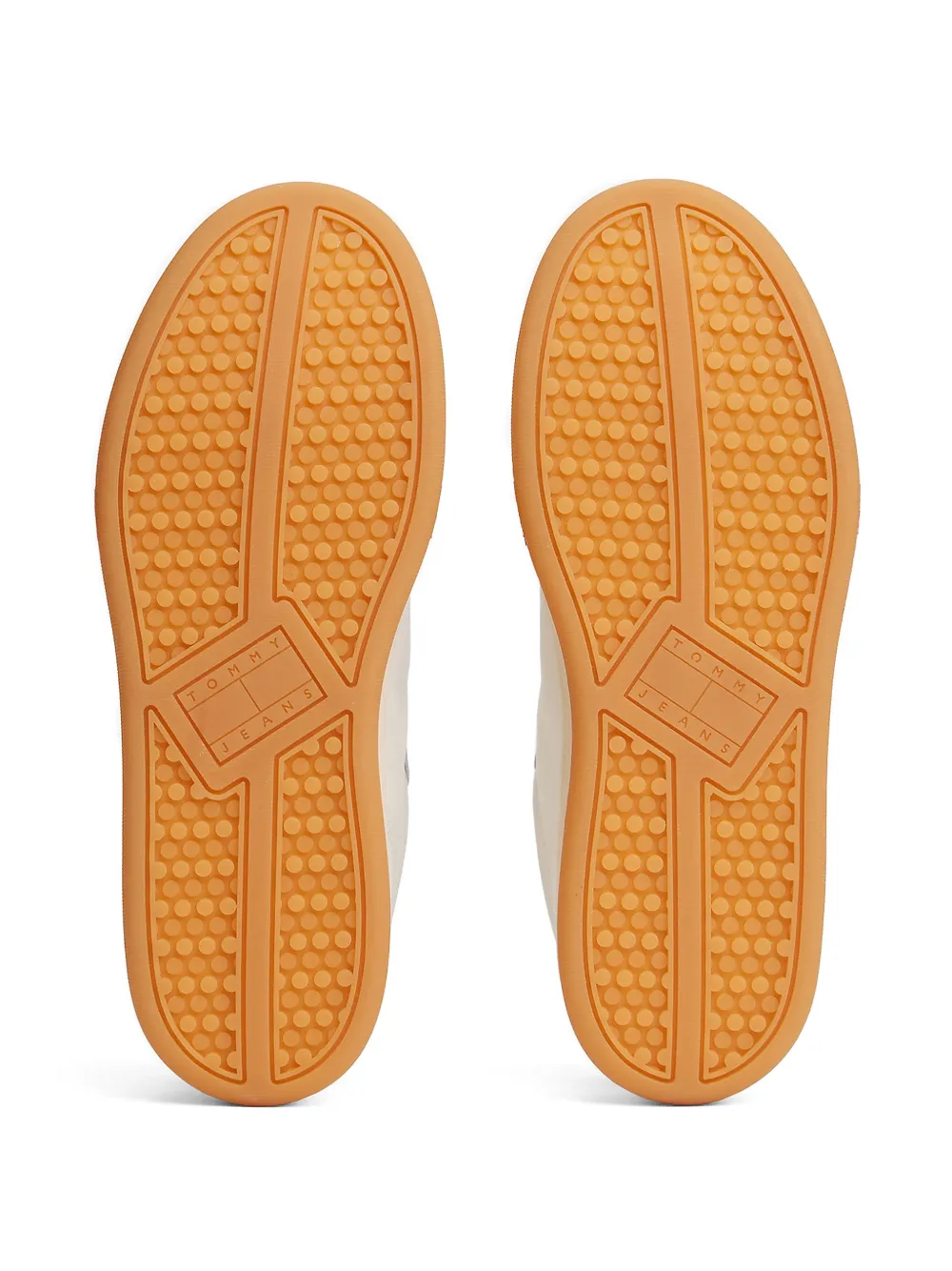 Tommy Jeans logo-patch lace-up fastening sneakers Beige