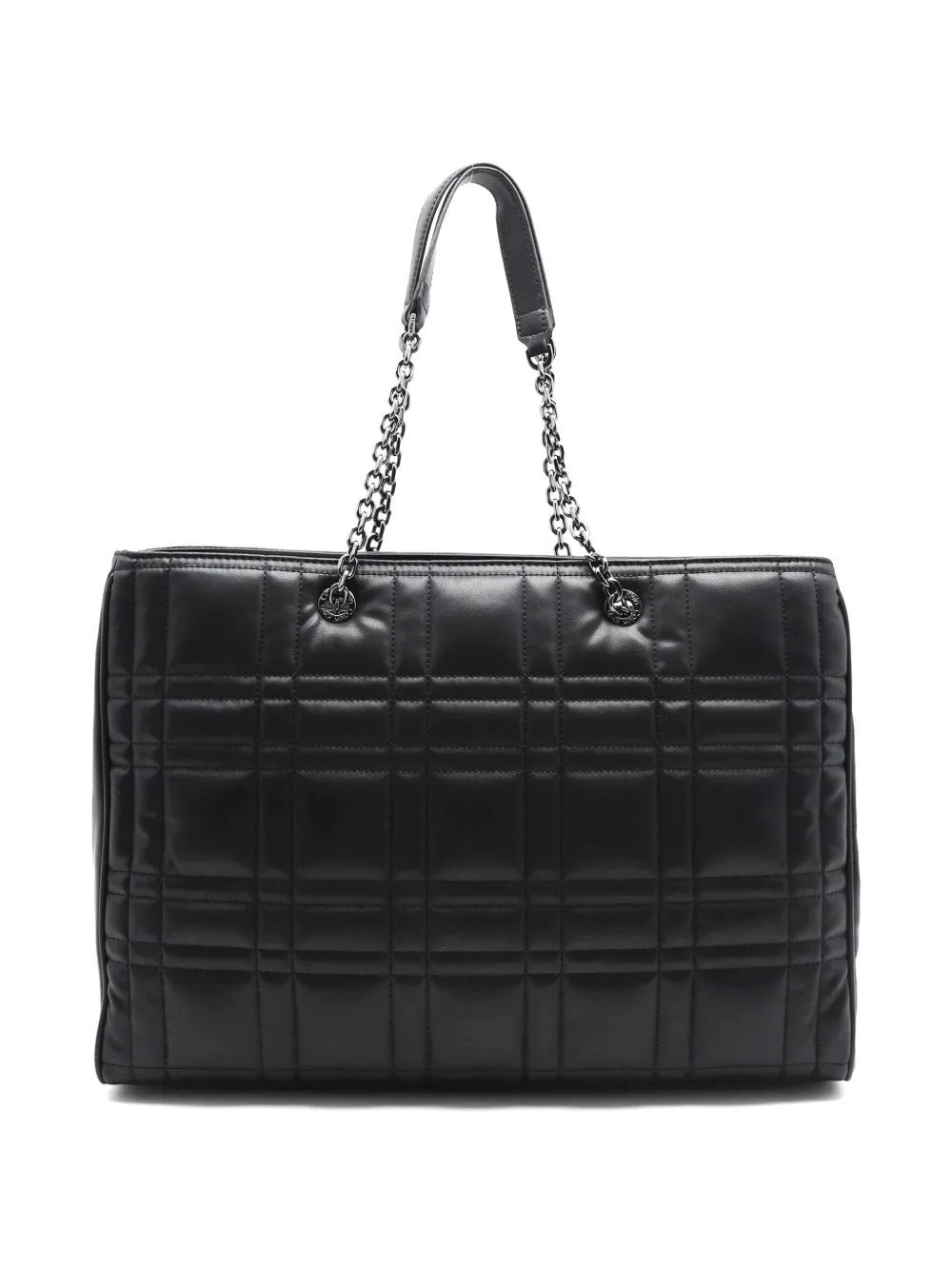 Calvin Klein Quilted Chain-link Tote Bag in Black, view 2